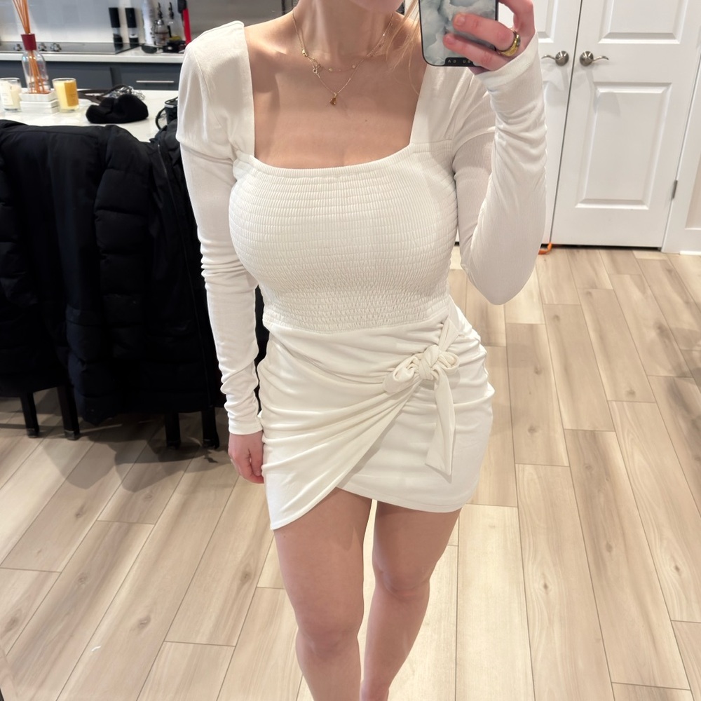 Lovers + Friends Cream Ribbed Knit Top